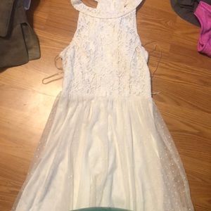 Sequin Hearts white dress